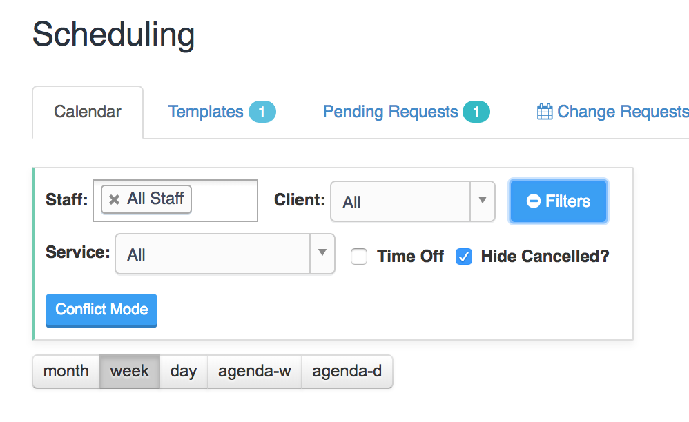 Hiding Cancelled Events on Scheduler Page