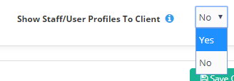 Setting Option to Show Staff Profiles to Clients