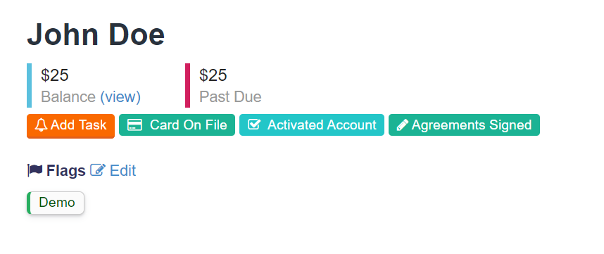 Client Agreements Screenshot of Client Profile Button