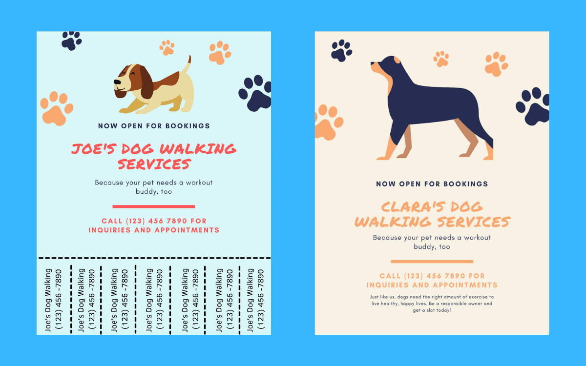 Dog Walking Flyer Template Detrester dog-walking-prices