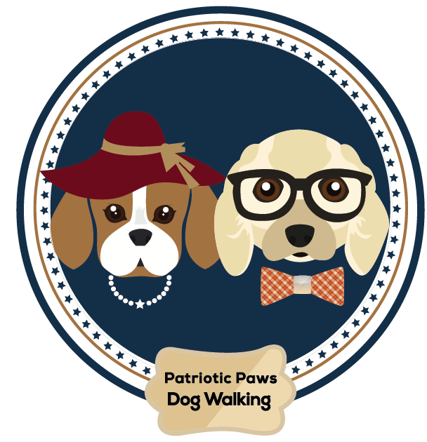 Patriotic Paws Dog Walking Logo