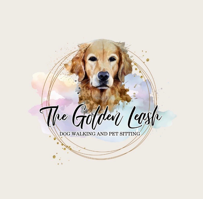 The Golden Leash Dog Walking and Pet Sitting Logo