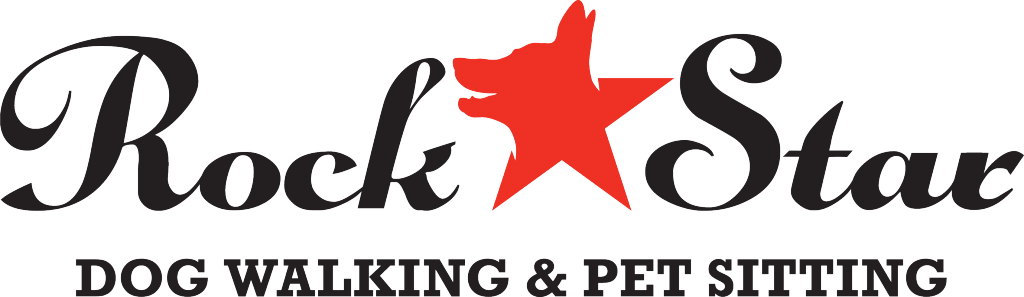 rock star dog walking and pet sitting logo