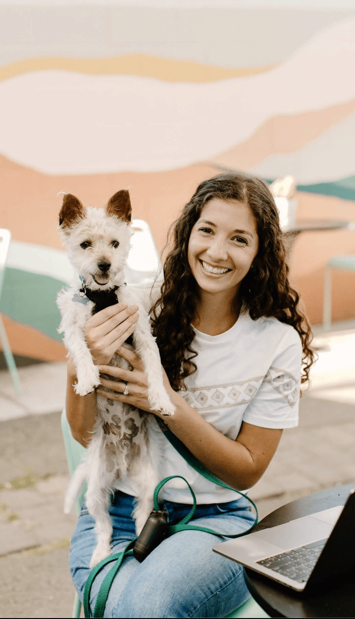 Mikaela with Dog
